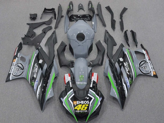 Nardo Grey Green Black ENEOS Monster 46 2015-2018 Yamaha YZF R3/R25 Motorcycle Fairings