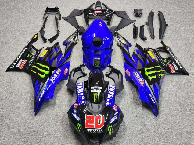 Blue Glossy Black Green ENEOS Monster 20 2019-2021 Yamaha YZF R3/R25 Motorcycle Fairings