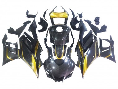 Gold Black Carbon Fiber 2019-2021 Yamaha YZF R3/R25 Motorcycle Fairings