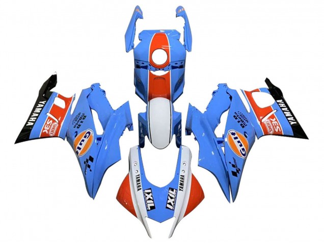 Blue White Orange Black Gulf 2019-2021 Yamaha YZF R3/R25 Motorcycle Fairings