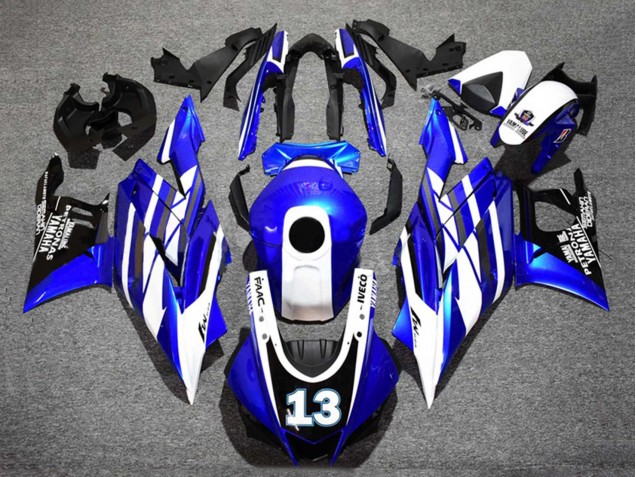 Blue White Black Yamalube Petronas 13 2019-2021 Yamaha YZF R3/R25 Motorcycle Fairings