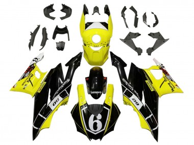 Yellow White Glossy Black Lenovo 6 2019-2021 Yamaha YZF R3/R25 Motorcycle Fairings