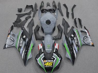 Nardo Grey Green Black Monster ENEOS 46 2022-2024 Yamaha YZF R3/R25 Motorcycle Fairings