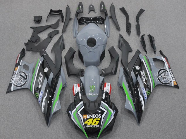 Nardo Grey Green Black Monster ENEOS 46 2022-2024 Yamaha YZF R3/R25 Motorcycle Fairings