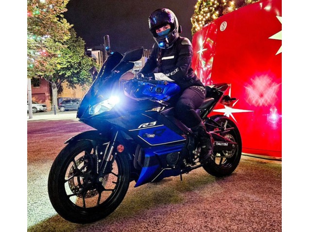 Blue Glossy Black 2022-2024 Yamaha YZF R3/R25 Motorcycle Fairings