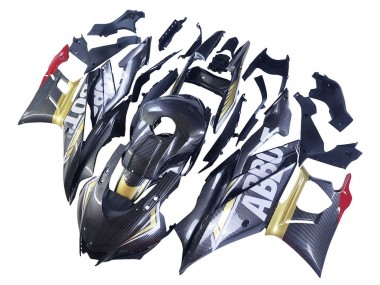 Black Carbon Fiber Style Gold Red ABBOT 2022-2024 Yamaha YZF R3/R25 Motorcycle Fairings