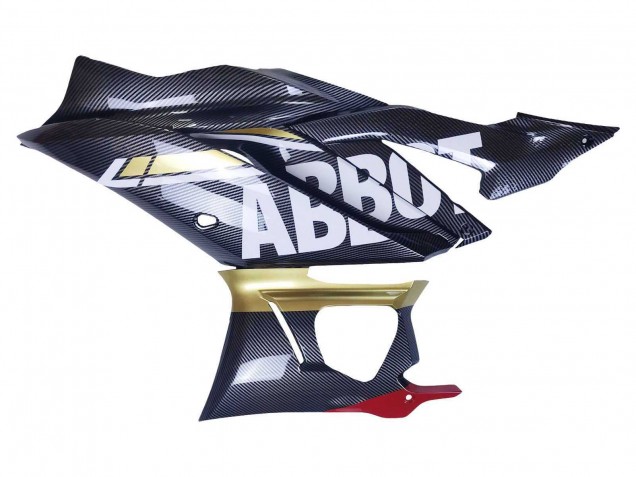 Black Carbon Fiber Style Gold Red ABBOT 2022-2024 Yamaha YZF R3/R25 Motorcycle Fairings