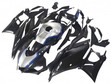 Black Carbon Fiber Style Silver Blue 2022-2024 Yamaha YZF R3/R25 Motorcycle Fairings