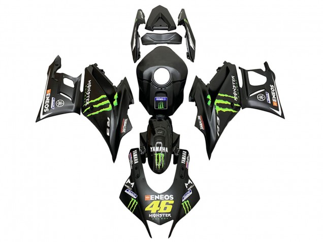 Black Green Monster ENEOS 46 2022-2024 Yamaha YZF R3/R25 Motorcycle Fairings