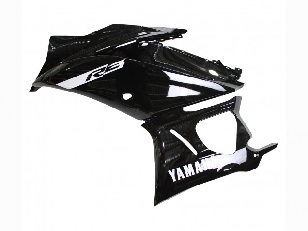 Glossy Black 2022-2024 Yamaha YZF R3/R25 Motorcycle Fairings