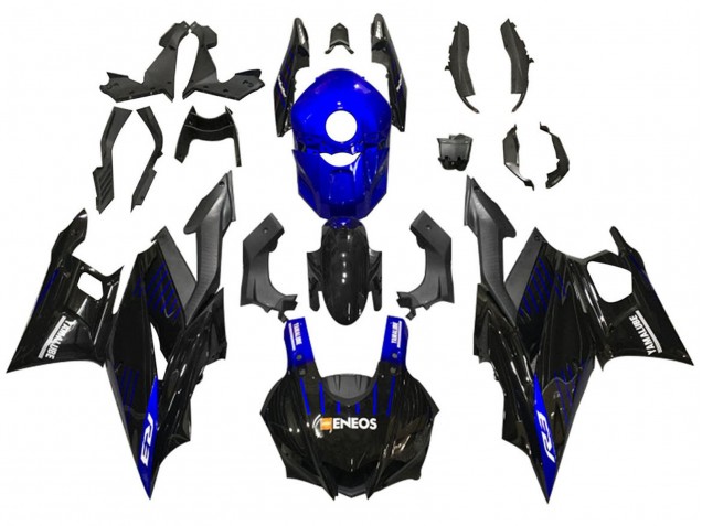 Blue Black ENEOS Yamalube 2022-2024 Yamaha YZF R3/R25 Motorcycle Fairings