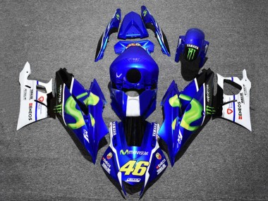 Blue White Black Green Monster MoviStar Yamalube ENEOS 46 2022-2024 Yamaha YZF R3/R25 Motorcycle Fairings