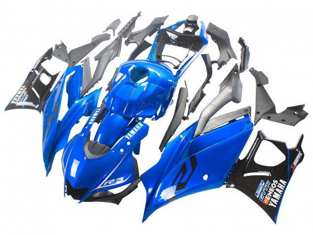 Blue Black ENEOS 2022-2024 Yamaha YZF R3/R25 Motorcycle Fairings