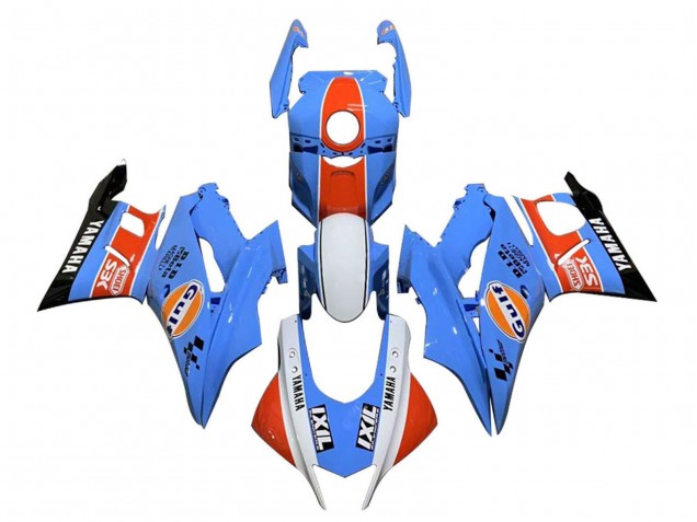 Blue Orange White Gulf 2022-2024 Yamaha YZF R3/R25 Motorcycle Fairings