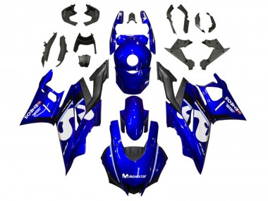 Blue White Black MoviStar ENEOS 2022-2024 Yamaha YZF R3/R25 Motorcycle Fairings