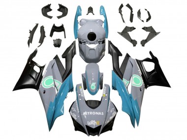 Nardo Grey Blue Green Black Petronas 2022-2024 Yamaha YZF R3/R25 Motorcycle Fairings