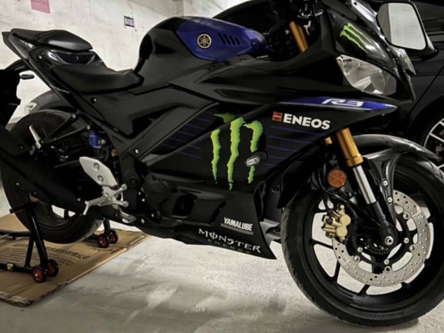 Blue Black Green Monster Yamalube ENEOS 2022-2024 Yamaha YZF R3/R25 Motorcycle Fairings