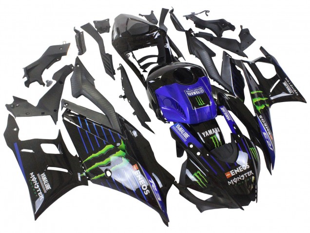 Blue Green Black Monster Yamalube ENEOS 2022-2024 Yamaha YZF R3/R25 Motorcycle Fairings