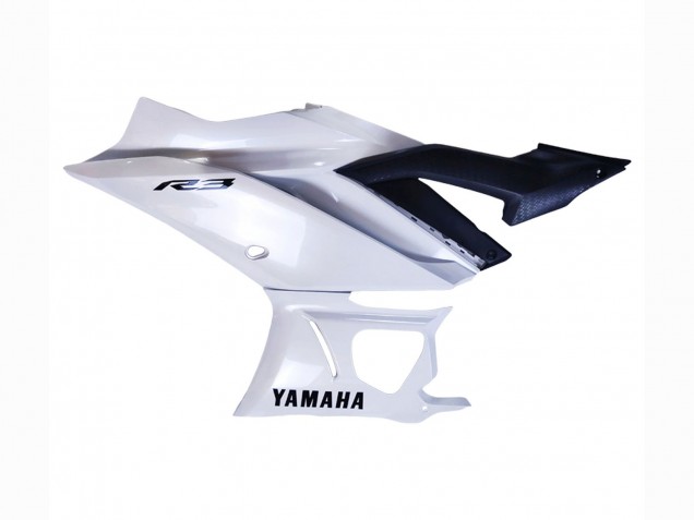 White 2022-2024 Yamaha YZF R3/R25 Motorcycle Fairings