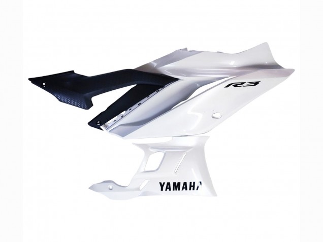 White 2022-2024 Yamaha YZF R3/R25 Motorcycle Fairings