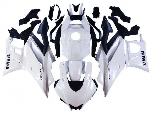 White 2022-2024 Yamaha YZF R3/R25 Motorcycle Fairings