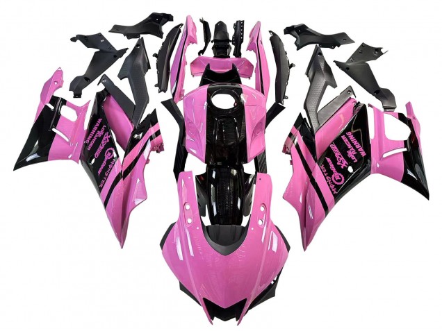 Pink Glossy Black Monster 2022-2024 Yamaha YZF R3/R25 Motorcycle Fairings