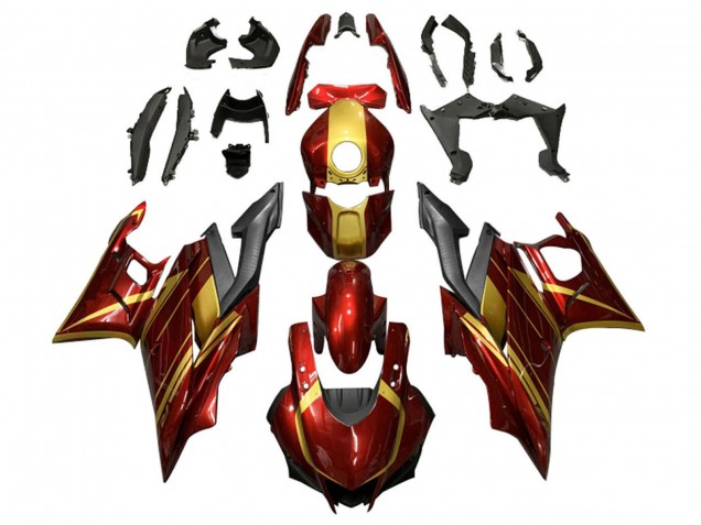 Red Gold Matte Black 2022-2024 Yamaha YZF R3/R25 Motorcycle Fairings