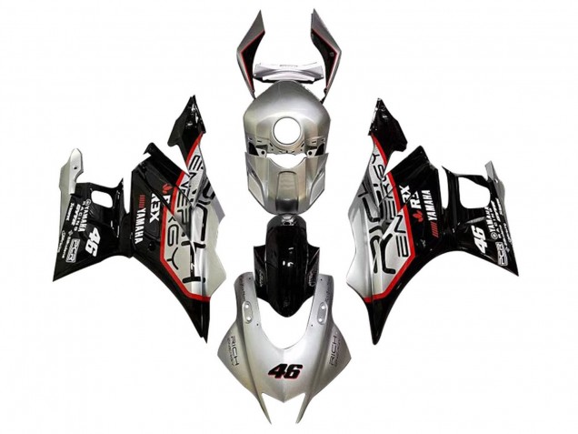 Silver Red Black 46 2022-2024 Yamaha YZF R3/R25 Motorcycle Fairings