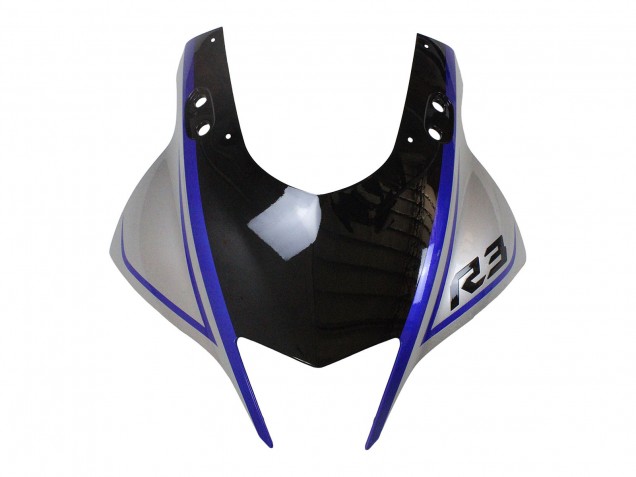Silver Blue Glossy Black 2022-2024 Yamaha YZF R3/R25 Motorcycle Fairings