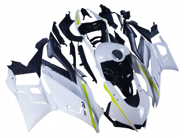 White Yellow Black 2022-2024 Yamaha YZF R3/R25 Motorcycle Fairings