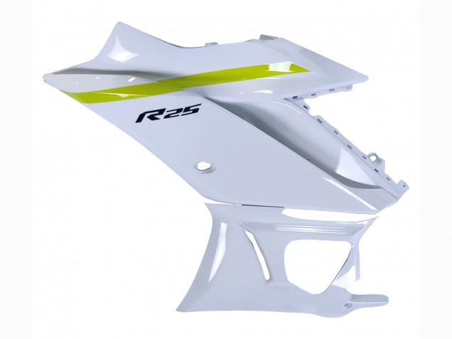 White Yellow Black 2022-2024 Yamaha YZF R3/R25 Motorcycle Fairings