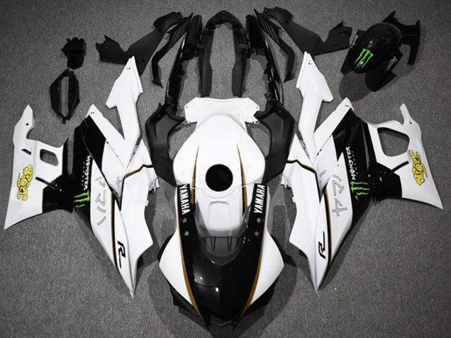 White Black Green Monster 2022-2024 Yamaha YZF R3/R25 Motorcycle Fairings