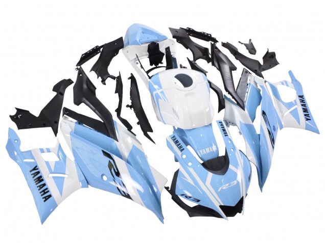 White Light Blue 2022-2024 Yamaha YZF R3/R25 Motorcycle Fairings