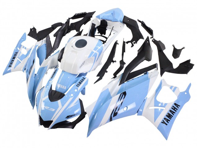 White Light Blue 2022-2024 Yamaha YZF R3/R25 Motorcycle Fairings