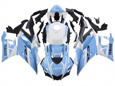 White Light Blue 2022-2024 Yamaha YZF R3/R25 Motorcycle Fairings