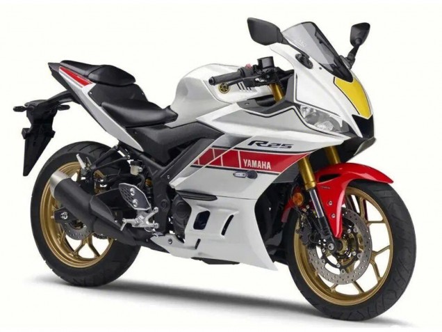 White Red Black 2022-2024 Yamaha YZF R3/R25 Motorcycle Fairing