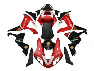 Red Silver Black Santander 2002-2003 Yamaha YZF 1000 R1 Motorcycle Fairings