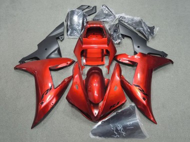 Red Matte Black 2002-2003 Yamaha YZF 1000 R1 Motorcycle Fairing