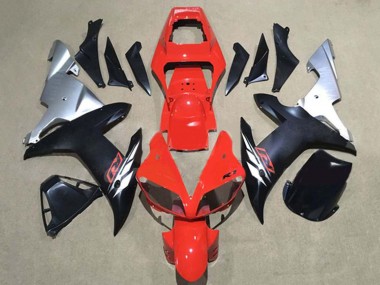 Red Silver Matte Black 2002-2003 Yamaha YZF 1000 R1 Motorcycle Fairings