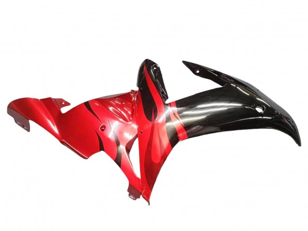 Glossy Black Red Flame 2002-2003 Yamaha YZF 1000 R1 Motorcycle Fairings