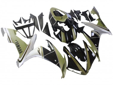 Light Gold White Glossy Black 2004-2006 Yamaha YZF 1000 R1 Motorcycle Fairings