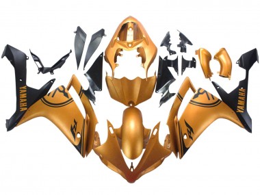 Gold Black 2007-2008 Yamaha YZF 1000 R1 Motorcycle Fairings