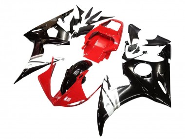 Red White Glossy Black 2006-2009 Yamaha YZF R6S Motorcycle Fairings