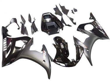 Glossy Black Matte Black White Decals 2006-2009 Yamaha YZF R6S Motorcycle Fairings