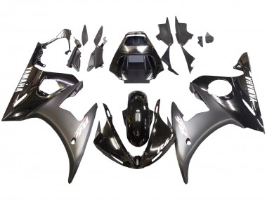 Glossy Black Matte Black White Decals 2006-2009 Yamaha YZF R6S Motorcycle Fairings