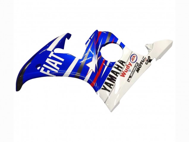 White Blue Fiat Motul Kastinee 2006-2009 Yamaha YZF R6S Motorcycle Fairings