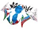 White Blue Green Red Kastinee Dunlop Motul 2003-2004 Yamaha YZF R6 Motorcycle Fairings
