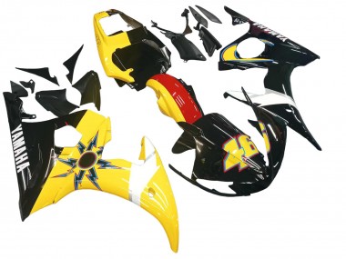 Yellow Red Glossy Black 46 2006-2009 Yamaha YZF R6S Motorcycle Fairings