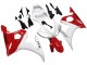 White Red 2003-2004 Yamaha YZF R6 Motorcycle Fairings