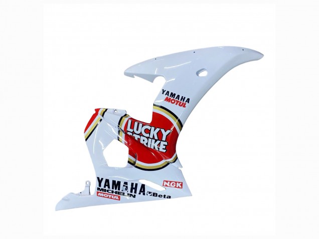 White Red Lucky Strike Motul 2006-2009 Yamaha YZF R6S Motorcycle Fairings
